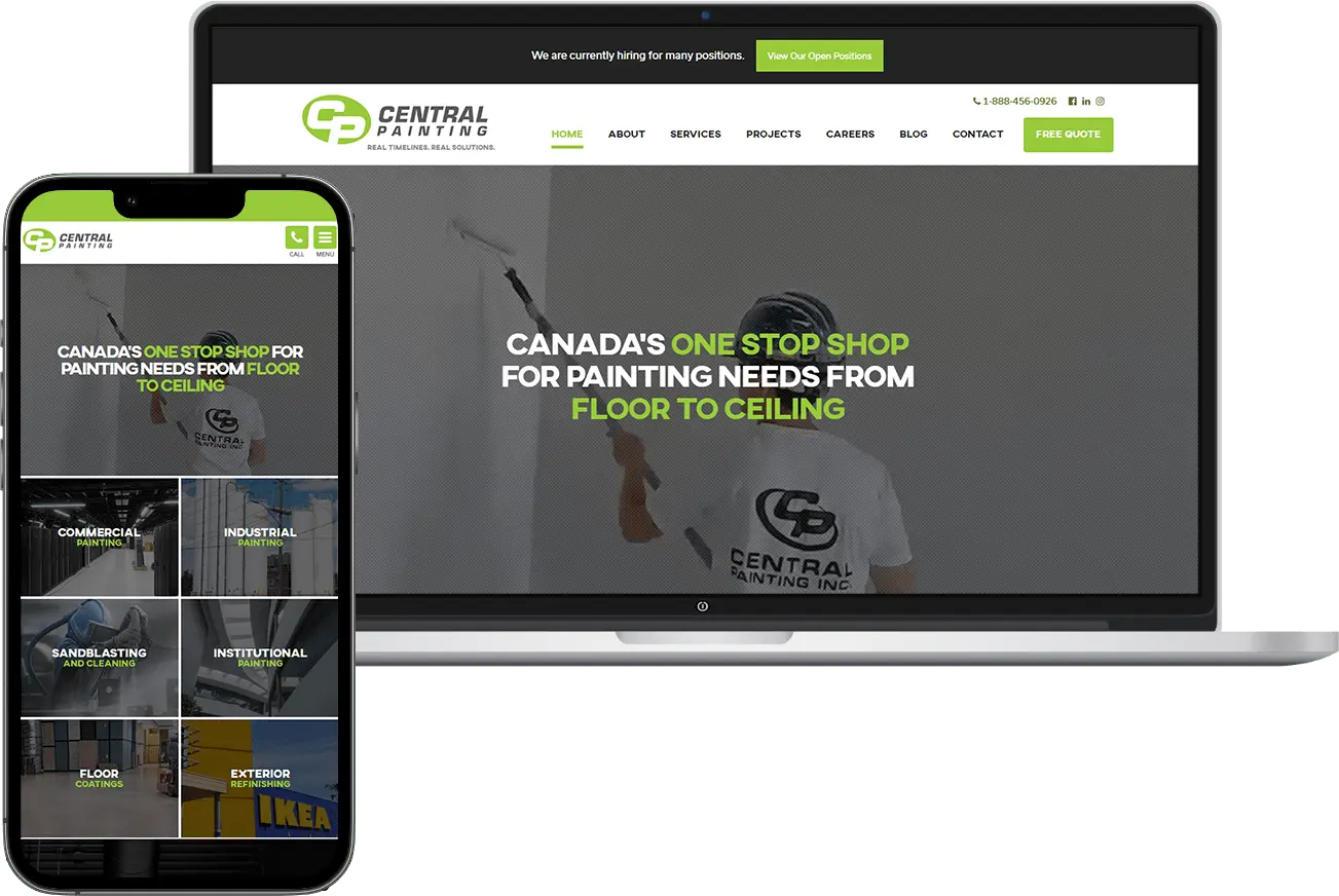 Whetham Solutions Painting Company Web Design Barrie, Ontario