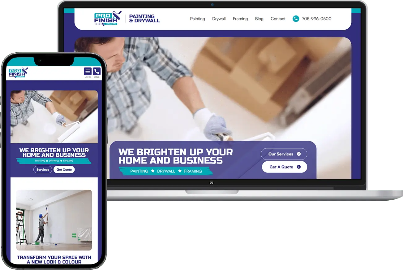 Whetham Solutions Painting Company Web Design Barrie, Ontario