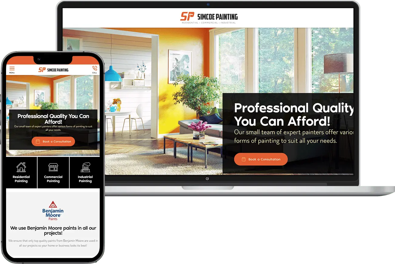 Whetham Solutions Painting Company Web Design Barrie, Ontario